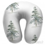 Travel Pillow Forest Trees Memory Foam U Neck Pillow for Lightweight Support in Airplane Car Train Bus - B07V61215P